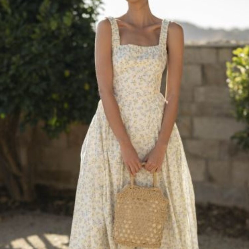Boutique 1861 Cottage Yellow Floral Midi Dress| Mother's Day | Bridgerton - Picture 3 of 12